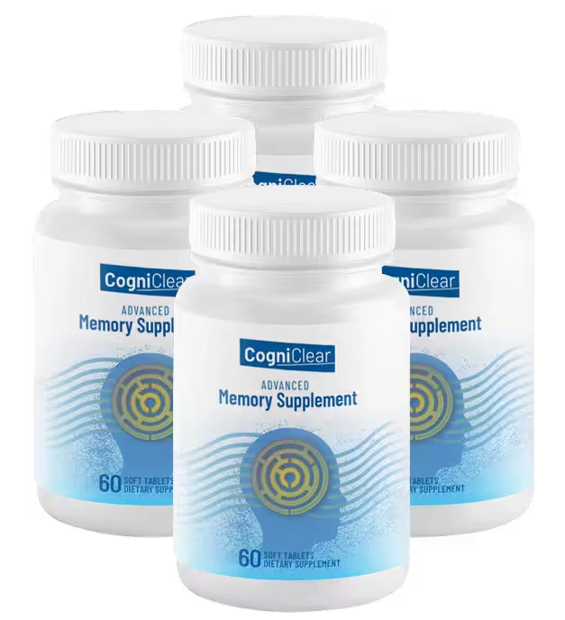 Cogniclear Brain Health Supplement Bottles for Memory, Focus and Mental Clarity